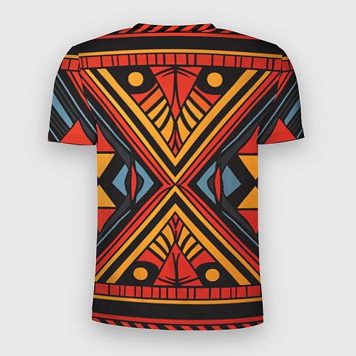 Мужская спорт-футболка Геометрический узор в африканском стиле / 3D-принт – фото 2