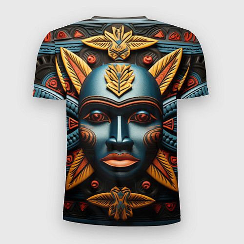 Мужская спорт-футболка Орнамент в стиле африканских племён / 3D-принт – фото 2