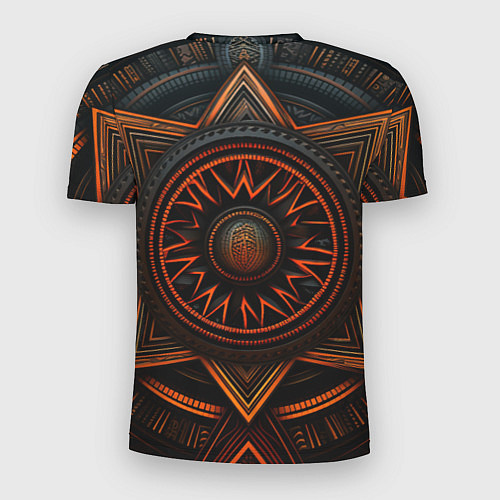 Мужская спорт-футболка Орнамент в африканском стиле на тёмном фоне / 3D-принт – фото 2