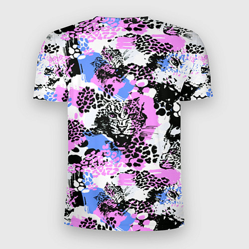 Мужская спорт-футболка Multicolored wild cats / 3D-принт – фото 2