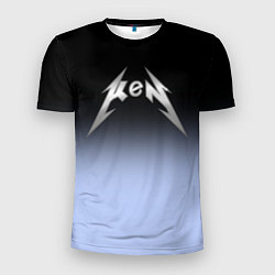 Мужская спорт-футболка Кен - стиль металлики: градиент