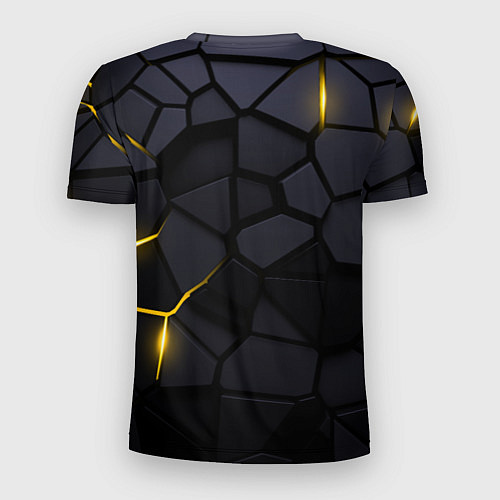 Мужская спорт-футболка Chevrolet - плиты с эффектом свечения / 3D-принт – фото 2