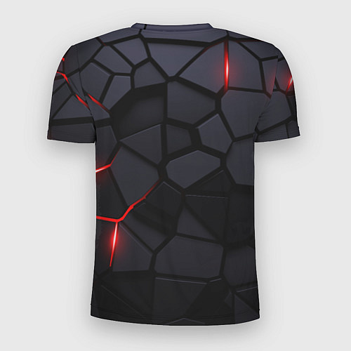 Мужская спорт-футболка Nissan - плиты с эффектом свечения / 3D-принт – фото 2