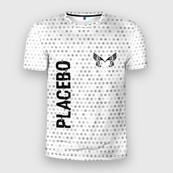 Мужская спорт-футболка Placebo glitch на светлом фоне вертикально