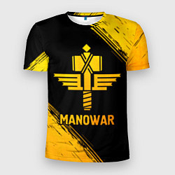 Футболка спортивная мужская Manowar - gold gradient, цвет: 3D-принт