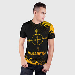 Футболка спортивная мужская Megadeth - gold gradient, цвет: 3D-принт — фото 2