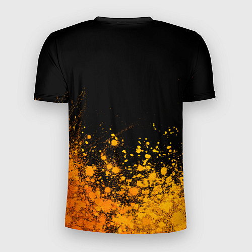 Мужская спорт-футболка Placebo - gold gradient посередине / 3D-принт – фото 2