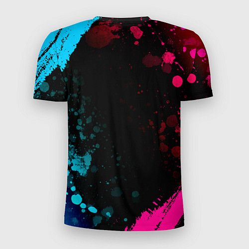 Мужская спорт-футболка Bring Me the Horizon - neon gradient / 3D-принт – фото 2
