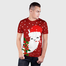 Футболка спортивная мужская Лама - альпака с леденцом, цвет: 3D-принт — фото 2