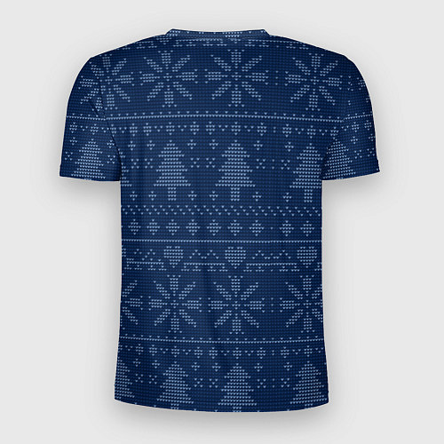 Мужская спорт-футболка Зимние узоры в скандинавском стиле / 3D-принт – фото 2