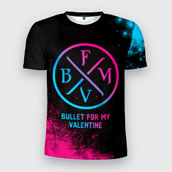 Футболка спортивная мужская Bullet For My Valentine - neon gradient, цвет: 3D-принт