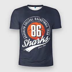 Мужская спорт-футболка Basketball sharks