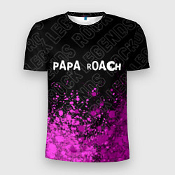 Мужская спорт-футболка Papa Roach rock legends посередине