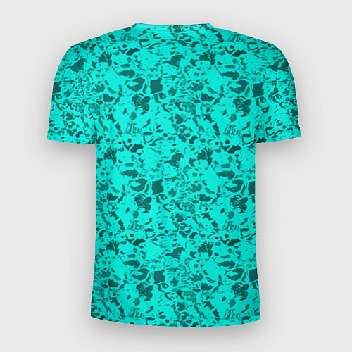 Мужская спорт-футболка Текстура камень цвета морской волны / 3D-принт – фото 2