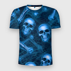 Мужская спорт-футболка Синие черепа и кости