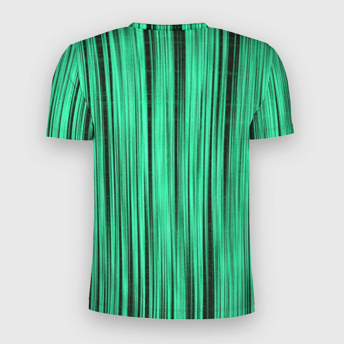 Мужская спорт-футболка Абстракция полосы зелёные / 3D-принт – фото 2