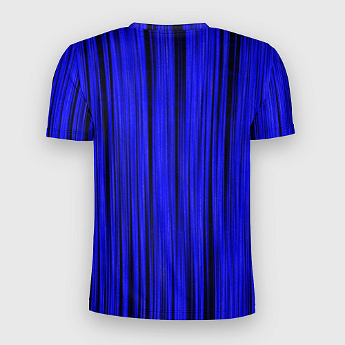 Мужская спорт-футболка Абстрактные полосы ультрамарин / 3D-принт – фото 2