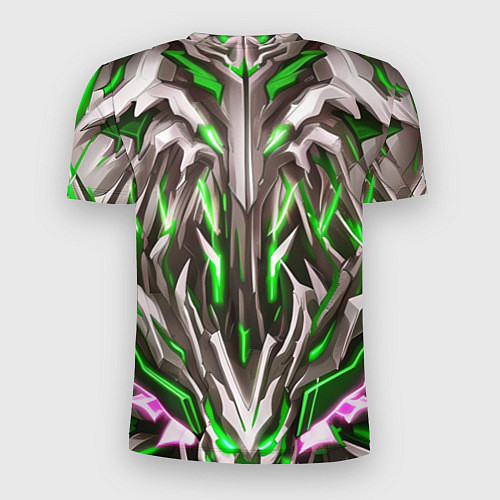 Мужская спорт-футболка Зелёная киберпанк броня / 3D-принт – фото 2