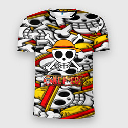 Мужская спорт-футболка One Piece logo pattern pirat
