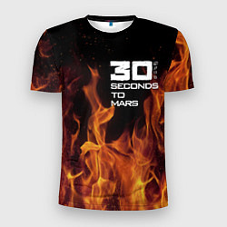 Футболка спортивная мужская Thirty Seconds to Mars fire, цвет: 3D-принт