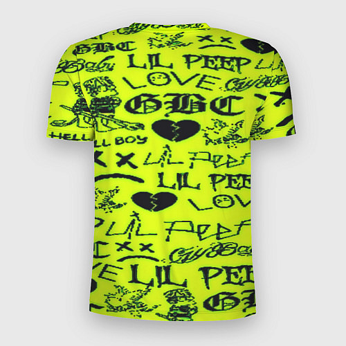 Мужская спорт-футболка Lil peep кислотный стиль / 3D-принт – фото 2