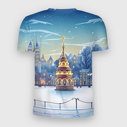 Мужская спорт-футболка Новогодняя погода / 3D-принт – фото 2