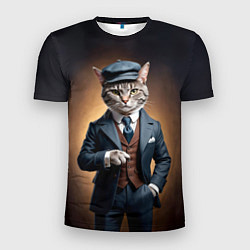 Мужская спорт-футболка Кот в стиле Томаса Шелби - Острые козырьки