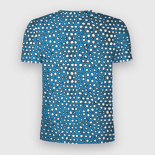 Мужская спорт-футболка Белые пузырьки на синем фоне / 3D-принт – фото 2
