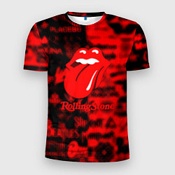 Мужская спорт-футболка Rolling Stones logo групп