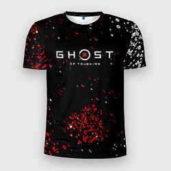 Мужская спорт-футболка Ghost of Tsushima краски