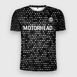 Футболка спортивная мужская Motorhead glitch на темном фоне посередине, цвет: 3D-принт
