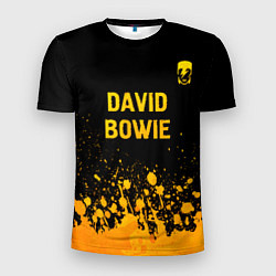 Футболка спортивная мужская David Bowie - gold gradient посередине, цвет: 3D-принт