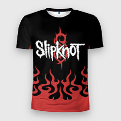 Мужская спорт-футболка Slipknot в огне