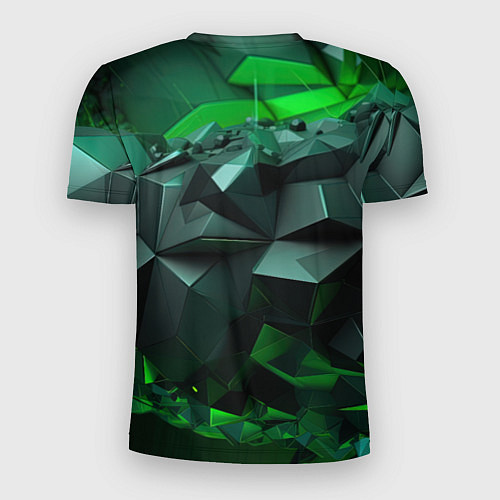 Мужская спорт-футболка Зеленый океан абстракции / 3D-принт – фото 2