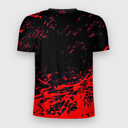 Мужская спорт-футболка Анархия красные абстрактные краски / 3D-принт – фото 2