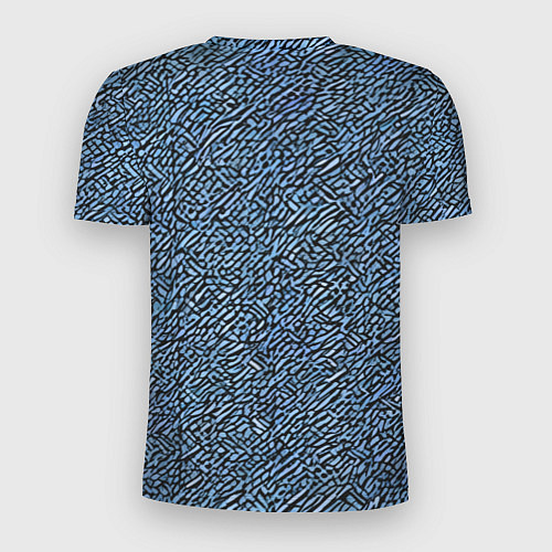 Мужская спорт-футболка Чёрные и синие мазки / 3D-принт – фото 2
