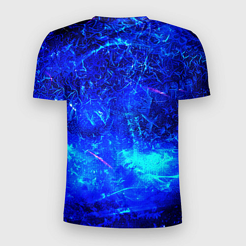 Мужская спорт-футболка Синий лёд и снежинки / 3D-принт – фото 2