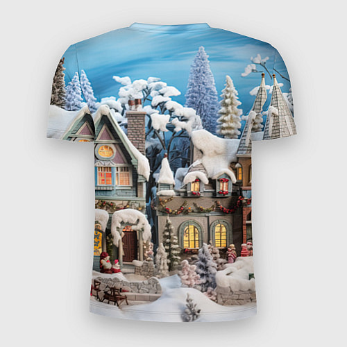 Мужская спорт-футболка Северное сияние торжества / 3D-принт – фото 2