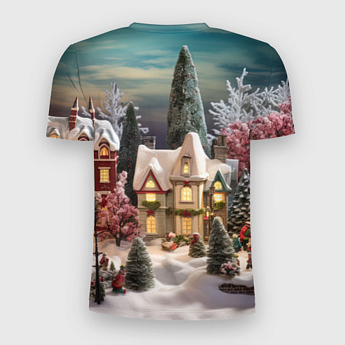 Мужская спорт-футболка Снежное сияние ночи / 3D-принт – фото 2