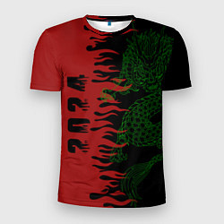 Мужская спорт-футболка Зеленый дракон - 2024