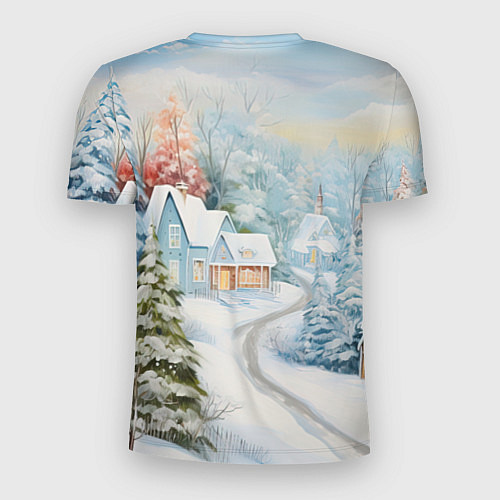 Мужская спорт-футболка Морозная феерия ночи / 3D-принт – фото 2