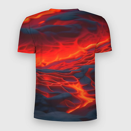 Мужская спорт-футболка Текущая магма / 3D-принт – фото 2