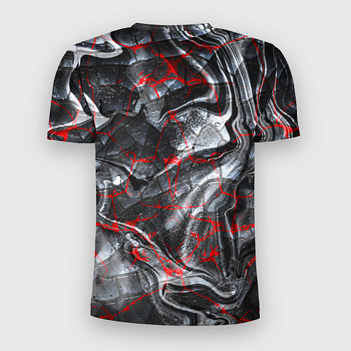 Мужская спорт-футболка Красные узоры / 3D-принт – фото 2
