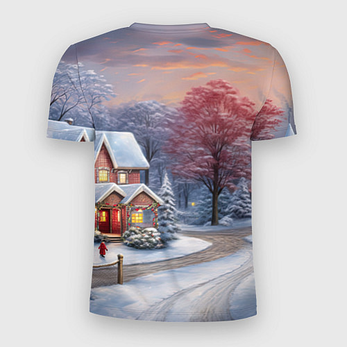 Мужская спорт-футболка Волшебство зимней природы / 3D-принт – фото 2