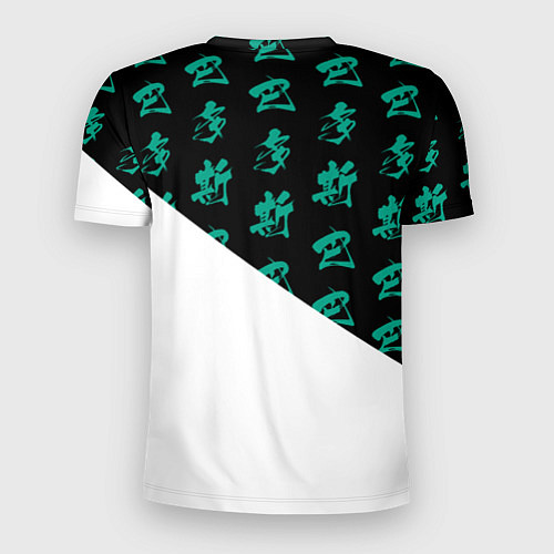 Мужская спорт-футболка Венти иероглифы - Геншин Импакт / 3D-принт – фото 2