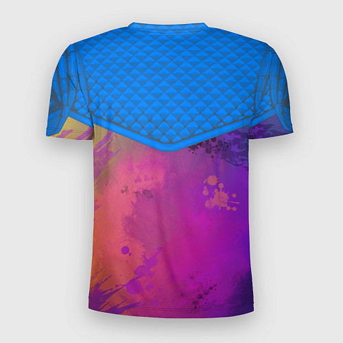 Мужская спорт-футболка Кляксы и цветной туман / 3D-принт – фото 2