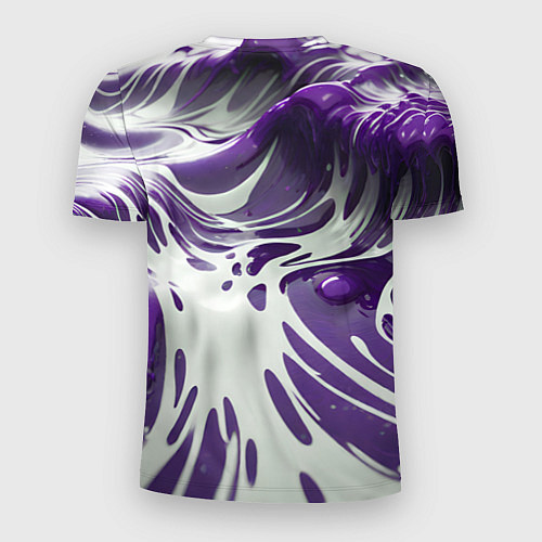 Мужская спорт-футболка Бело-фиолетовая краска / 3D-принт – фото 2
