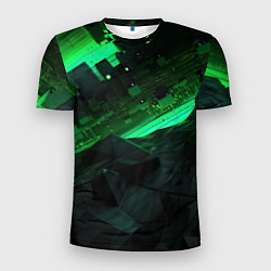 Мужская спорт-футболка Визуальные иллюзии в геометрии