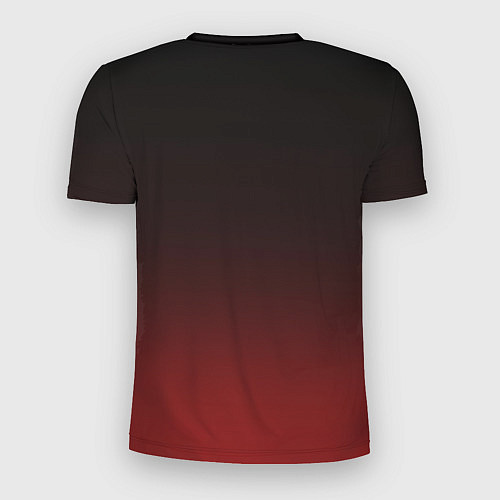 Мужская спорт-футболка Градиент от тёмного до тёмно красного / 3D-принт – фото 2
