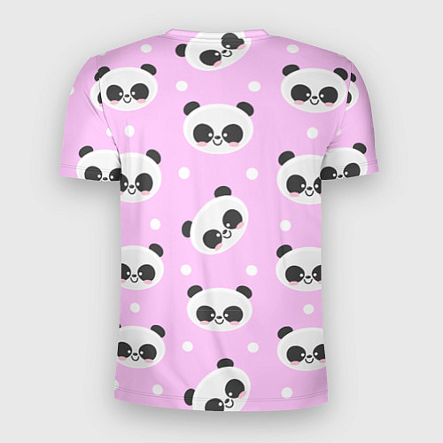 Мужская спорт-футболка Милая улыбающаяся панда / 3D-принт – фото 2